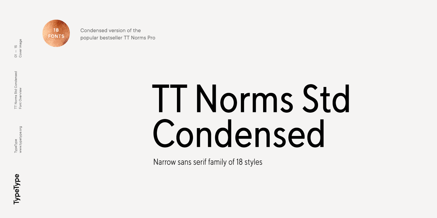 Schriftart TT Norms Std Condensed